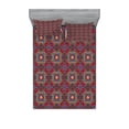 thumbnail image 1 of Ambesonne Retro Fitted Sheet & Pillow Sham Set, South Eastern Oriental, Full, Multicolor, 1 of 2