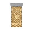 thumbnail image 1 of Ambesonne Retro Fitted Sheet & Pillow Sham Set, Star Shapes, Twinxl, Cream Brown, 1 of 2