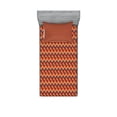 thumbnail image 1 of Ambesonne Retro Fitted Sheet & Pillow Sham Set, Wavy Zig Zag Pattern, Twinxl, Multicolor, 1 of 2