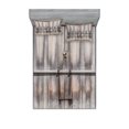 thumbnail image 1 of Ambesonne Retro Fitted Sheet & Pillow Sham Set, Wooden Oak Country Door Retro, Queen, Brown, 1 of 2