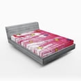 thumbnail image 1 of Ambesonne Retro Fitted Sheet, Red Grunge Celestial, Queen Size, Red Blue Yellow, 1 of 3