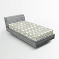 thumbnail image 1 of Ambesonne Retro Fitted Sheet, Star Shapes Dots, Twin Size, Pale Yellow Warm Taupe, 1 of 3
