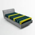 thumbnail image 1 of Ambesonne Retro Fitted Sheet, Striped Geometric Pattern, Twin XL Size, Multicolor, 1 of 2