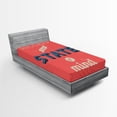 thumbnail image 1 of Ambesonne Retro Fitted Sheet, Success Motivating Words, Twin Size, Red Charcoal, 1 of 3