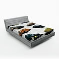 thumbnail image 1 of Ambesonne Retro Fitted Sheet, Vintage Cars Realist Print, Queen Size, Multicolor, 1 of 2