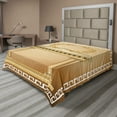 thumbnail image 1 of Ambesonne Retro Flat Sheet, Building Olive Branch, California King, Pale Brown and Coffee, 1 of 1