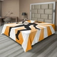 thumbnail image 1 of Ambesonne Retro Flat Sheet, Cat Woman in Costume Rays, Full Size, Orange Grey, 1 of 1