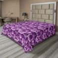 thumbnail image 1 of Ambesonne Retro Flat Sheet, Circles and Squares Urban, Queen Size, Lilac Purple, 1 of 1