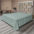 thumbnail image 1 of Ambesonne Retro Flat Sheet, Delicate Floral, King Size, Pale Sage Green White, 1 of 1
