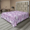 thumbnail image 1 of Ambesonne Retro Flat Sheet, Digital Floral Design, King Size, Lilac and Lavender, 1 of 1