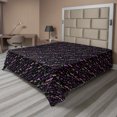 thumbnail image 1 of Ambesonne Retro Flat Sheet, Geometrical Memphis Style, Full Size, Purple Pale Yellow Black, 1 of 1
