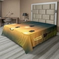 thumbnail image 1 of Ambesonne Retro Flat Sheet, Modern Vibrant Art, King Size, Yellow Green, 1 of 1