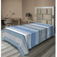 thumbnail image 1 of Ambesonne Retro Flat Sheet, Mosaic Borders Art, TwinXL Size, Blue White Beige, 1 of 1