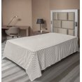 thumbnail image 1 of Ambesonne Retro Flat Sheet, Narrow Stripes Geometric, Twin Size, Cocoa White, 1 of 1