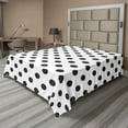 thumbnail image 1 of Ambesonne Retro Flat Sheet, Nostalgic Polka Dots Art, Queen Size, Charcoal Grey, 1 of 1