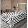 thumbnail image 1 of Ambesonne Retro Flat Sheet, Repetitive Rotary Dial Images, TwinXL Size, Charcoal Grey and White, 1 of 1