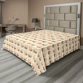 thumbnail image 1 of Ambesonne Retro Flat Sheet, Romantic Cupcake Pattern, California King, Multicolor, 1 of 1
