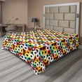 thumbnail image 1 of Ambesonne Retro Flat Sheet, Vivid Ring Records Vinyl Art, Full Size, Multicolor, 1 of 1