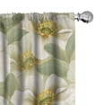 thumbnail image 1 of Ambesonne Retro Floral Curtains, Anemone Flowers Plot, Pair of 28"x84", Mustard and Pale Almond Green, 1 of 1