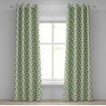 thumbnail image 1 of Ambesonne Retro Grommet Curtain, Abstract Floral Polka Dot, 50" x 120", Apple Green Sage Green, 1 of 6