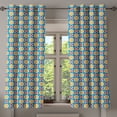 thumbnail image 1 of Ambesonne Retro Grommet Curtain, Big Small Circles and Dots, 50" x 54", Marigold Scarlet Blue, 1 of 6