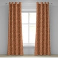 thumbnail image 1 of Ambesonne Retro Grommet Curtain, Circular Spiral Motifs, 50" x 96", Rust and Pale Yellow, 1 of 6