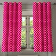 thumbnail image 1 of Ambesonne Retro Grommet Curtain, Feminine Nostalgic Design, 50" x 54", Hot Pink and Yellow, 1 of 6