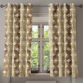 thumbnail image 1 of Ambesonne Retro Grommet Curtain, Grungy Star Shapes Pattern, 50"x63", Dark Khaki and Pale Camel, 1 of 1
