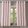 thumbnail image 1 of Ambesonne Retro Grommet Curtain, Hand Drawn Dots in Pink, 50" x 63", Coconut Blush, 1 of 6