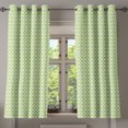 thumbnail image 1 of Ambesonne Retro Grommet Curtain, Inner Circles with Dots, 50" x 63", Pale Green and White, 1 of 6