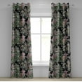 thumbnail image 1 of Ambesonne Retro Grommet Curtain, Wild Flowering Branches Print, 50"x72", Laurel Green Dried Rose, 1 of 1