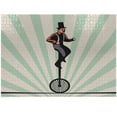 thumbnail image 1 of Ambesonne Retro Jigsaw Puzzle Durable Cardboard, Citrus Man on Monowheel Art, 1000 pcs, Eggshell Pale Green, 1 of 1