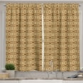 thumbnail image 1 of Ambesonne Retro Kitchen Curtains, Abstract Fractal Geometry, 55"x39", Caramel and Tan, 1 of 3