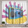 thumbnail image 1 of Ambesonne Retro Kitchen Curtains, Boom Box Pop Art Dance, 55"x39", Multicolor, 1 of 3