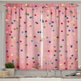 thumbnail image 1 of Ambesonne Retro Kitchen Curtains, Geometric Circles Image, 55"x39", Multicolor, 1 of 2