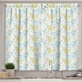 thumbnail image 1 of Ambesonne Retro Kitchen Curtains, Line Art Inspiration Abstract, 55"x39", Pale Blue Pale Green, 1 of 3