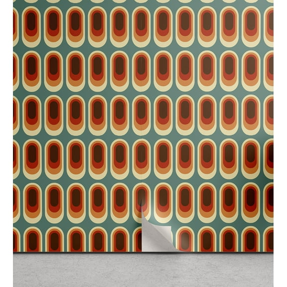 Ambesonne Retro Peel & Stick Wallpaper for Home, Vintage Fashion Ethno, 13"x36", Multicolor