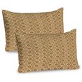 thumbnail image 1 of Ambesonne Retro Pillow Sham 2 Pack, Oriental Geometric Flower, 36"x20", Caramel Tan, 1 of 3