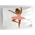 thumbnail image 1 of Ambesonne Retro Pillow Sham, Ballerina Dancing, 26" X 20", Brown Rose, 1 of 2