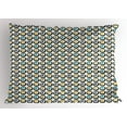 thumbnail image 1 of Ambesonne Retro Pillow Sham, Bold Circles Polka Dots, 36" X 20", Multicolor, 1 of 2