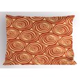 thumbnail image 1 of Ambesonne Retro Pillow Sham, Circular Spiral Motifs, 36" X 20", Rust and Pale Yellow, 1 of 2