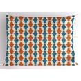 thumbnail image 1 of Ambesonne Retro Pillow Sham, Fifties Style Motifs Vintage, 26" X 20", Blue Burnt Orange Blue, 1 of 2