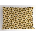 thumbnail image 1 of Ambesonne Retro Pillow Sham, Funky Abstract Rounded, 26" X 20", Grey Marigold Cinnamon, 1 of 2