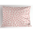 thumbnail image 1 of Ambesonne Retro Pillow Sham, Hand Drawn Dots in Pink, 26" X 20", Coconut Blush, 1 of 2