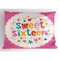 thumbnail image 1 of Ambesonne Retro Pillow Sham, Joy Anniversary, 26" X 20", Multicolor, 1 of 2