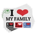 thumbnail image 1 of Ambesonne Retro Place Mats Set of 4, Family Signs, Standard Size, Multicolor, 1 of 6