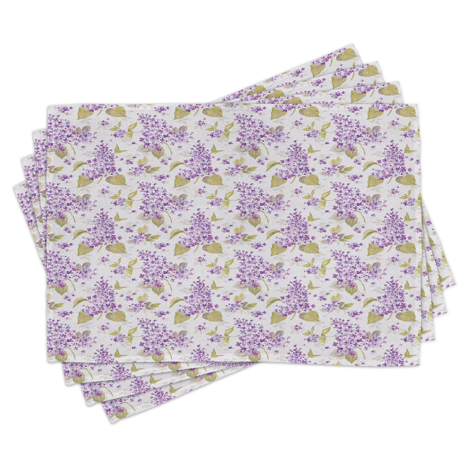 Ambesonne Retro Place Mats Set of 4, Nostalgic Floral Petals, Standard ...