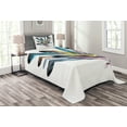 thumbnail image 1 of Ambesonne Retro Quilted Bedspread Set 2 Pcs, Colorful Feathers Old Pen, Twin Size, Multicolor, 1 of 3