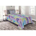 thumbnail image 1 of Ambesonne Retro Quilted Bedspread Set 2 Pcs, Sneakers Stripes Youth, Twin Size, Multicolor, 1 of 3
