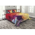 thumbnail image 1 of Ambesonne Retro Quilted Bedspread Set 3 Pcs, Abstract Colorful Natural, King Size, Multicolor, 1 of 3